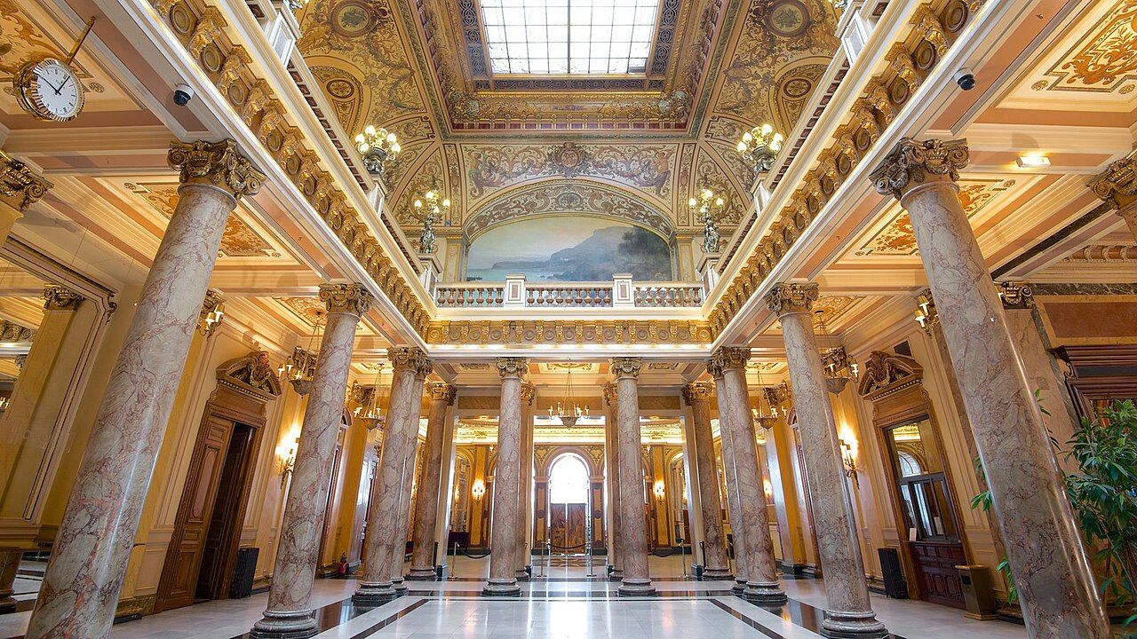 The atrium of the Monte Carlo Casino